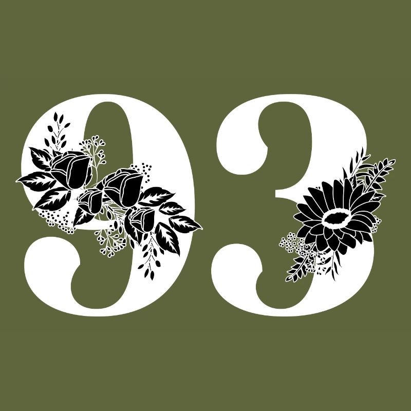 Nummer 93 Schwarze Blumen - 93. Blumengeburtstag