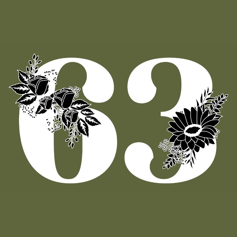 Nummer 63 Schwarze Blumen - 63. Blumengeburtstag