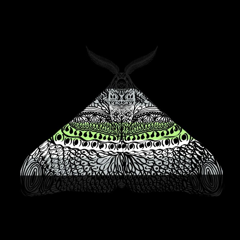 Agender pride moth