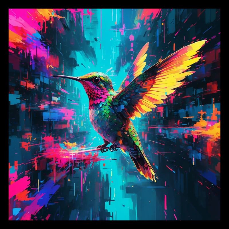 Neon Hummingbird