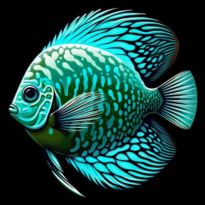 Discus Cichlidé Bleu