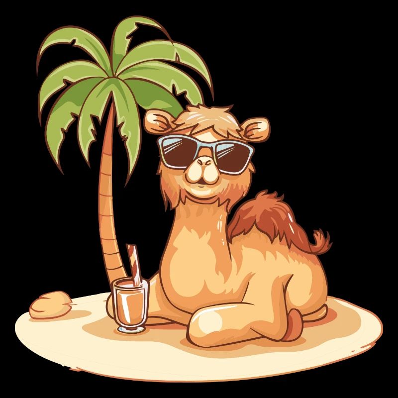 Kamel Sommer Strand Comic