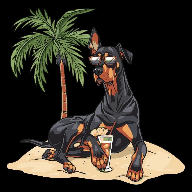 Doberman Chien Été