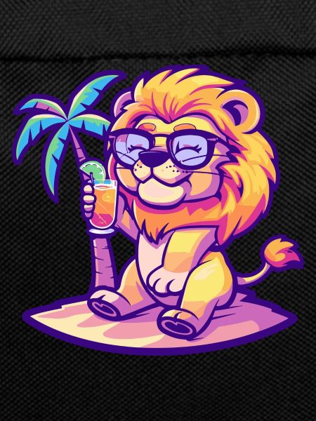 Lion Summer Beach Comic