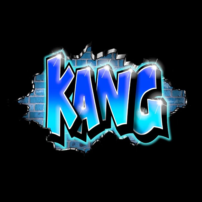 KANG GRAFFITI NAME PRINT Blue