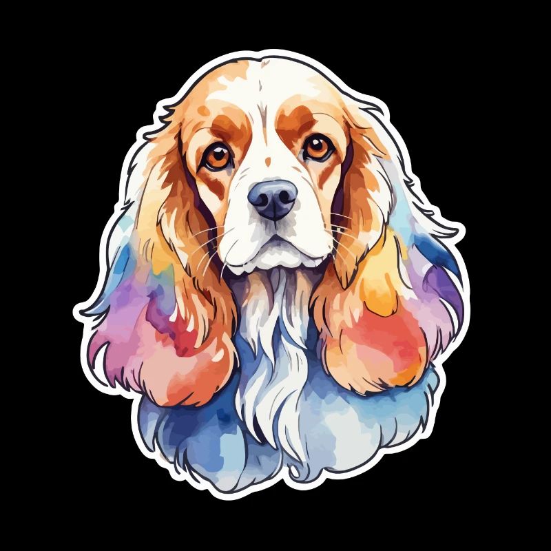Cocker américain Épagneul Aquarelles