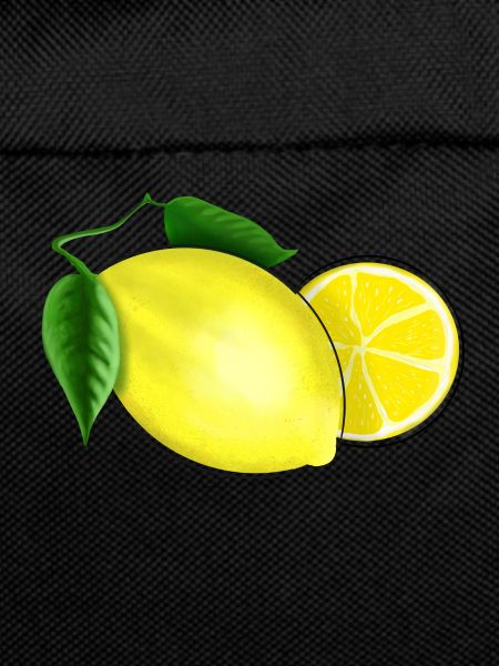 Frische Zitrone mit Blatt