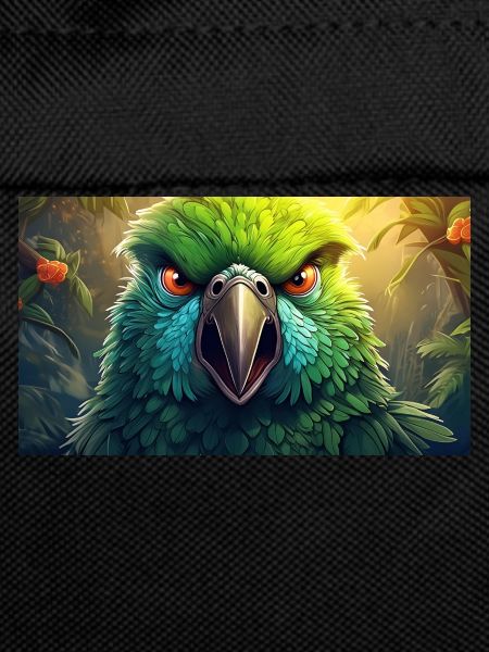 Cute grumpy grouchy animals - parrot