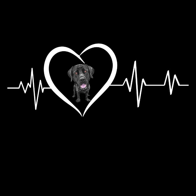 Schwarzer Labrador Herzschlag