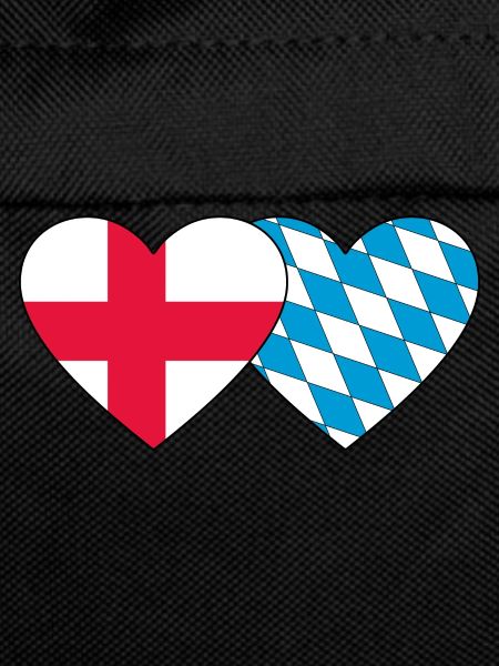 England and Bayern Flag Heart