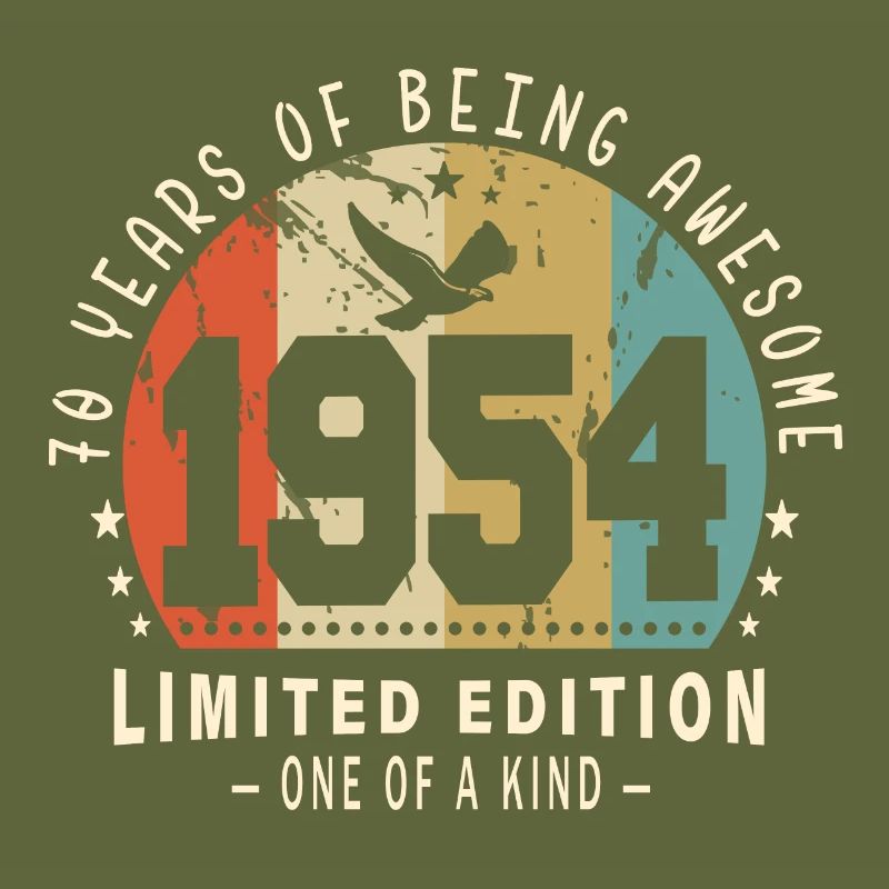Original Born In 1954 Authentic Gift 1954 Bursdag