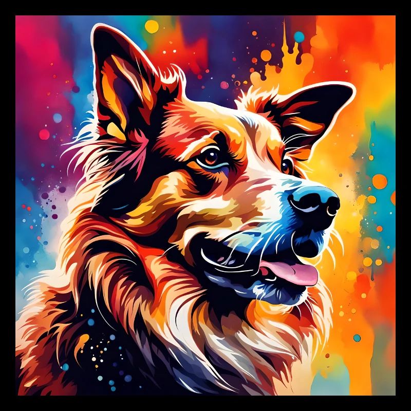 Dog colored
