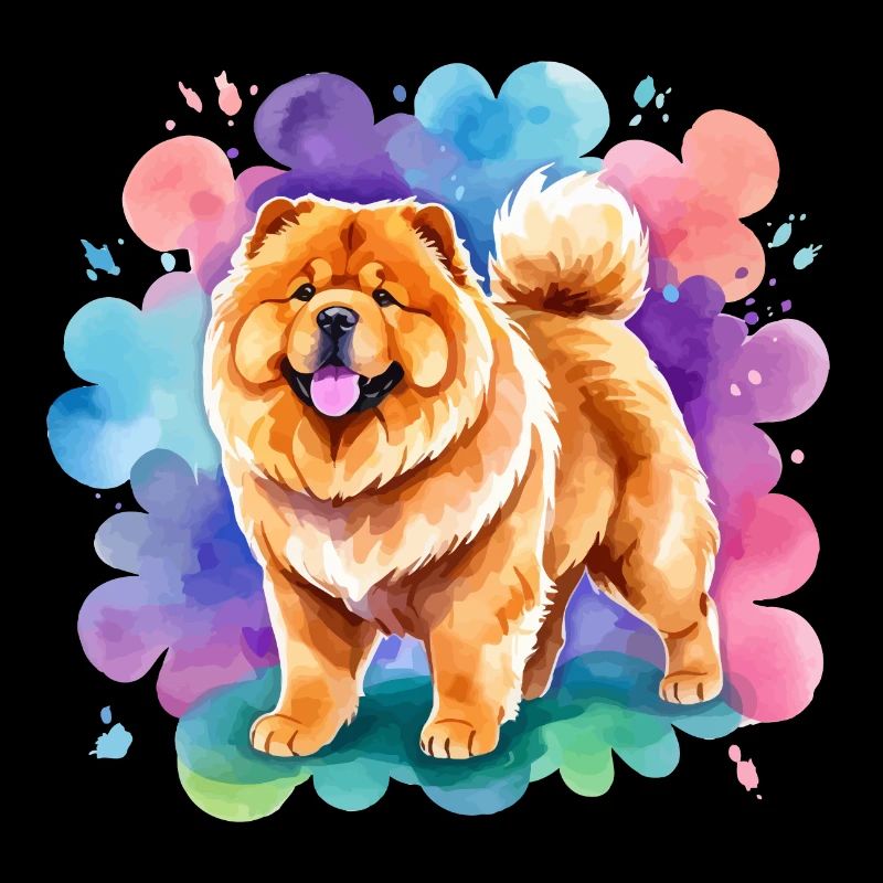Chow Chow Wasserfarben