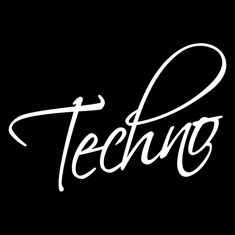 Techno Liebe Zitat Spruch Musik Party Feiern Logo