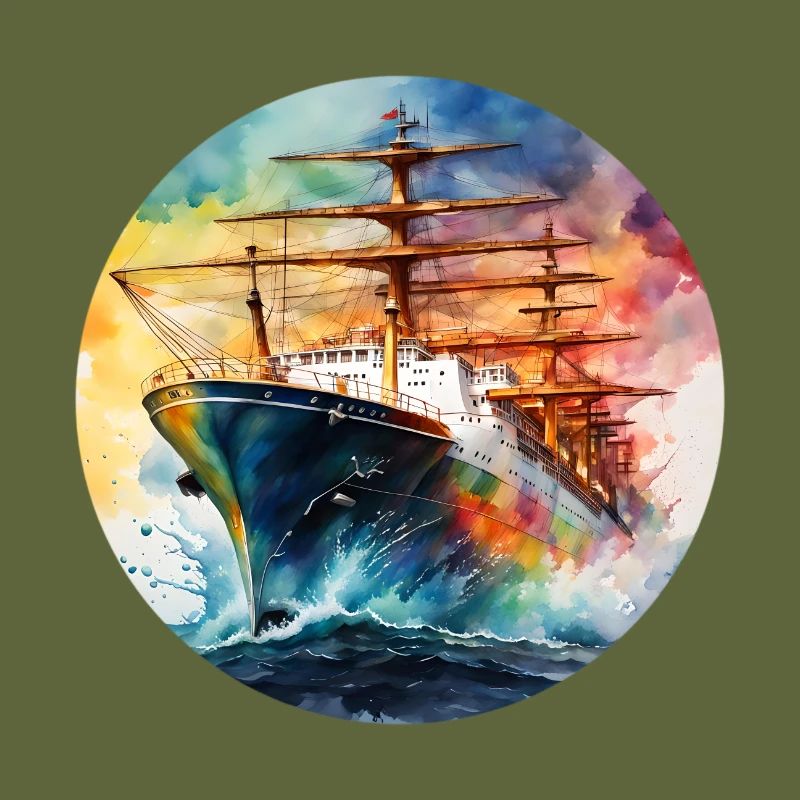 Schiff Gross runder Batch