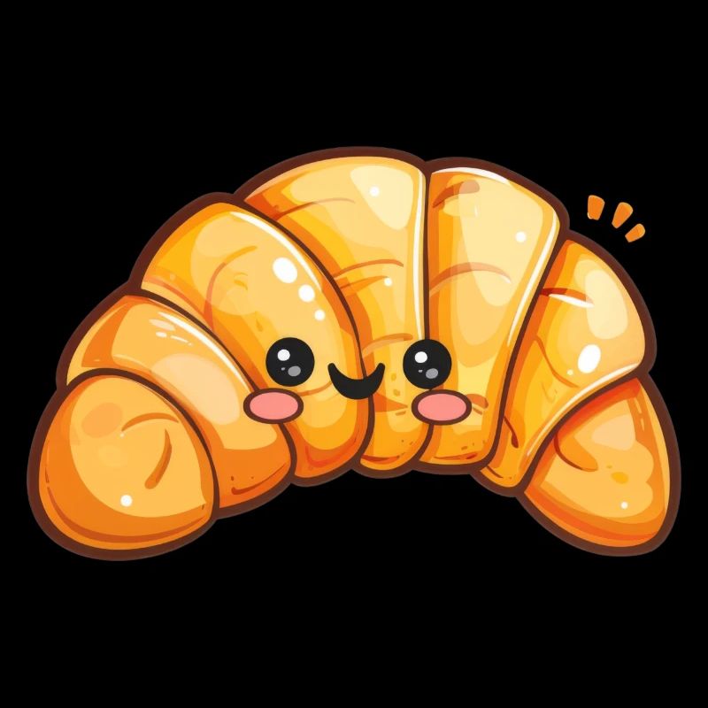 Süßes Croissant Comic