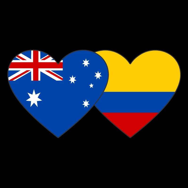 Drapeau de l’Australie et de la Colombie