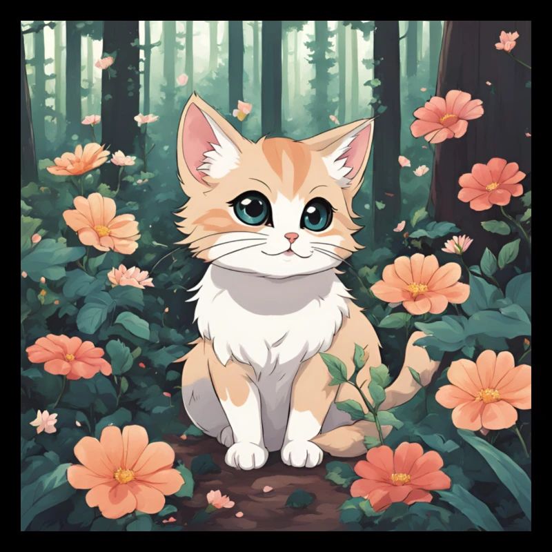 Cat in the forest