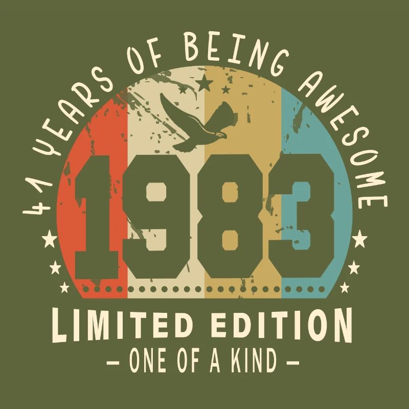 Original Born In 1983 Authentic Gift 1983 Bursdag