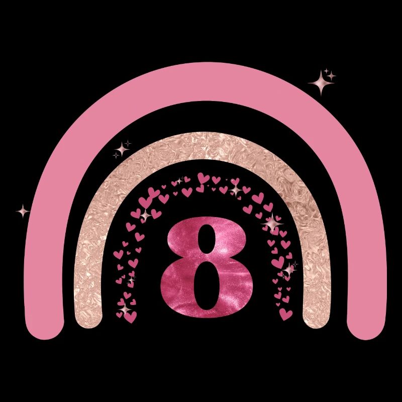 8e anniversaire rainbow rose