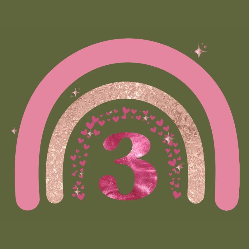 3. Geburtstag Regenbogen Rose