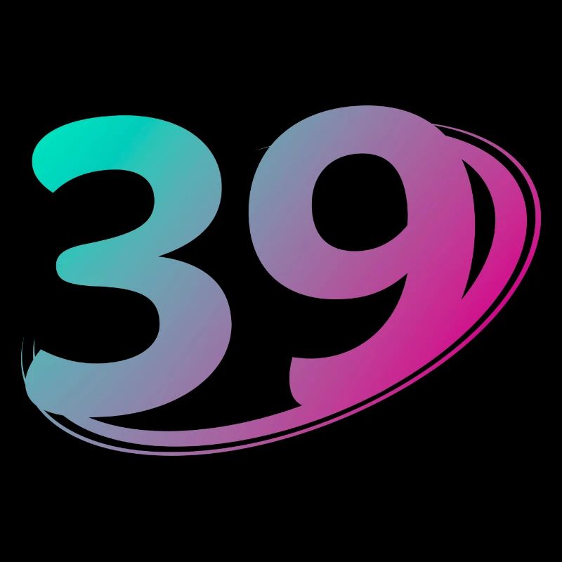 Numéro 39 multicolore