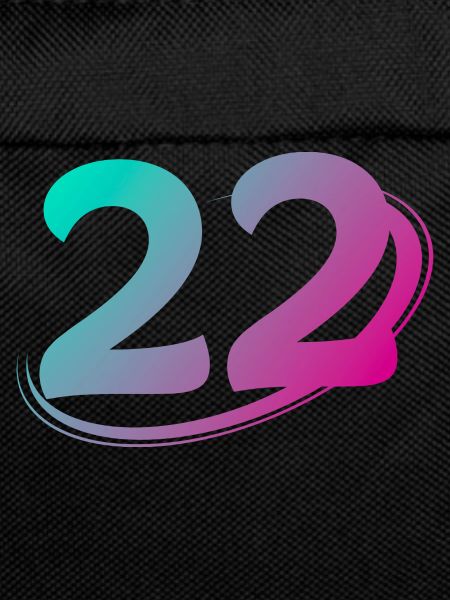 Nummer 22 mehrfarbig