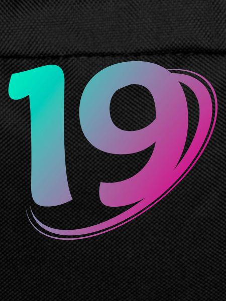 Nummer 19 mehrfarbig