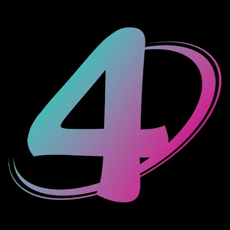 Numéro 4 multicolore