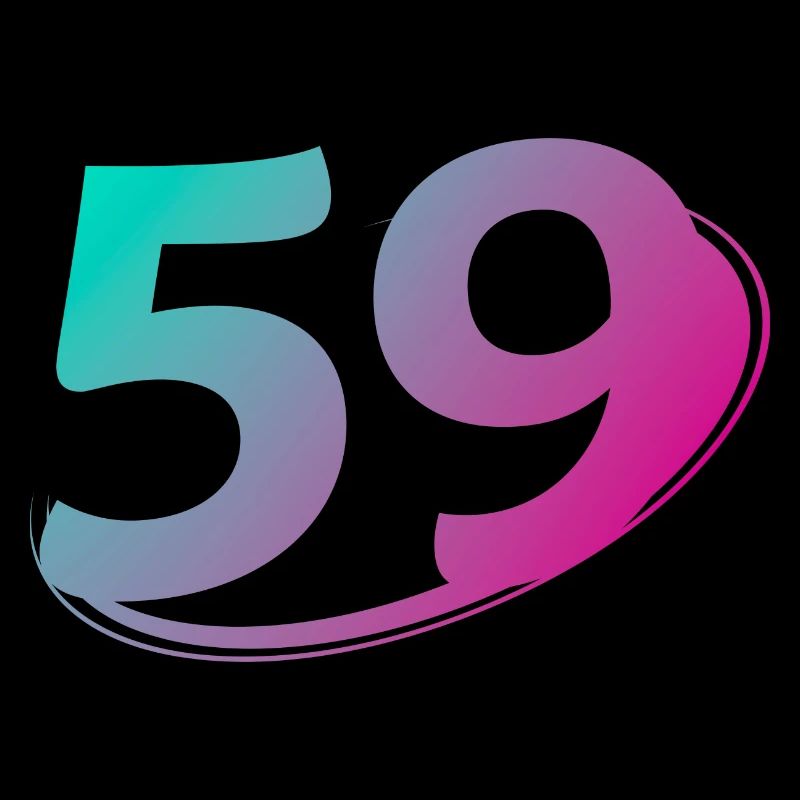 Nummer 59 mehrfarbig