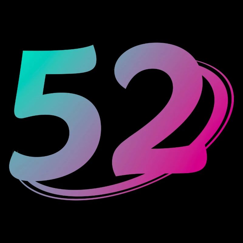 Numéro 52 multicolore