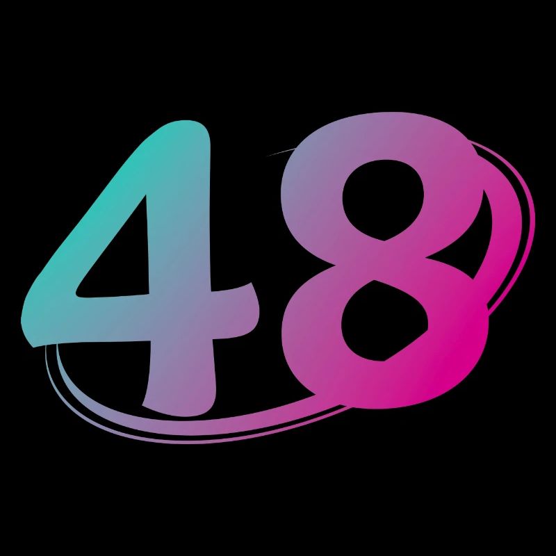 Numéro 48 multicolore