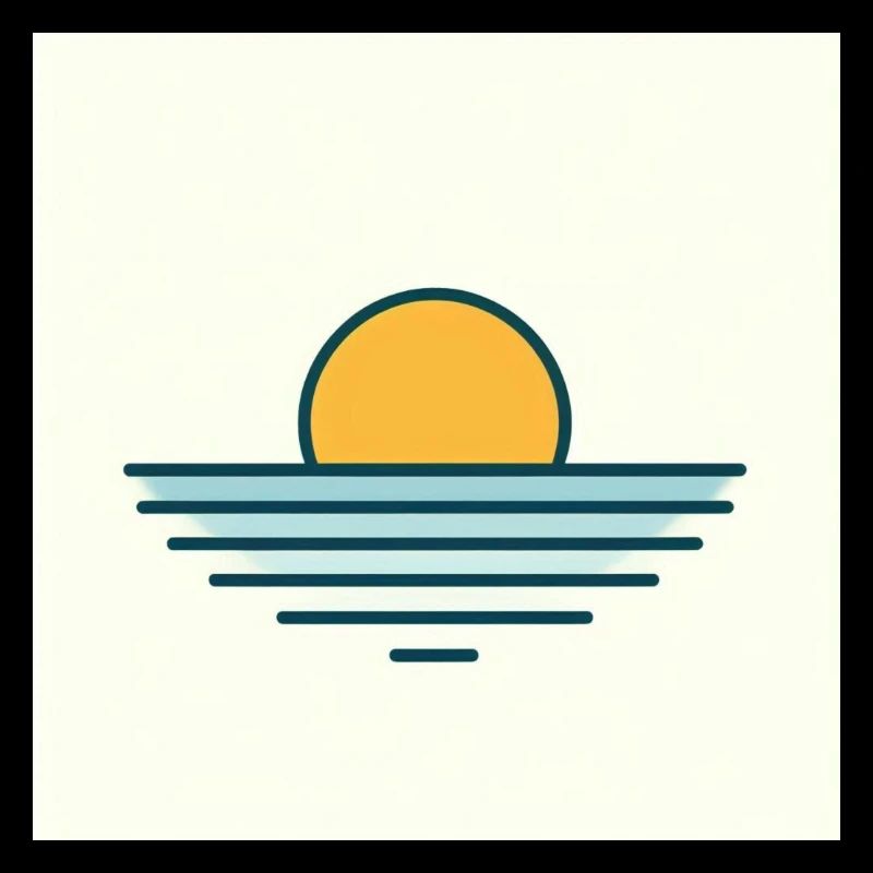 Minimalisme au coucher du soleil