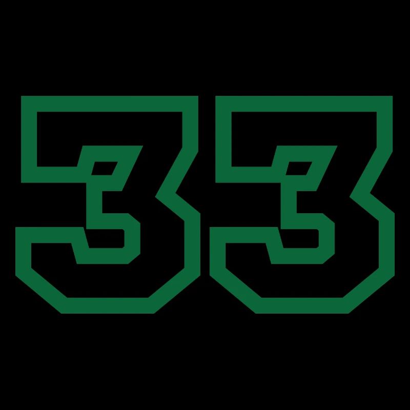 Numéro 33 sport vert