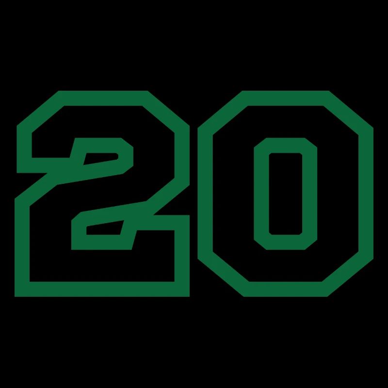 Numéro 20 sport vert