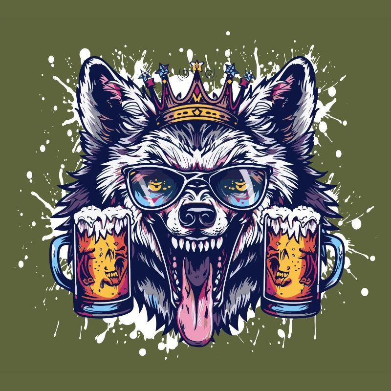 Wolf Bier Lustig