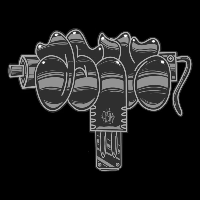 Uzi graffiti throwup