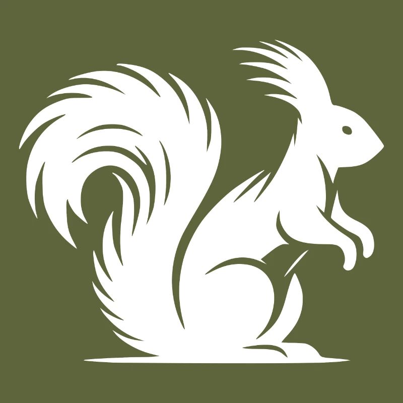 Putziges Eichhörnchen mit buschigem Schwanz