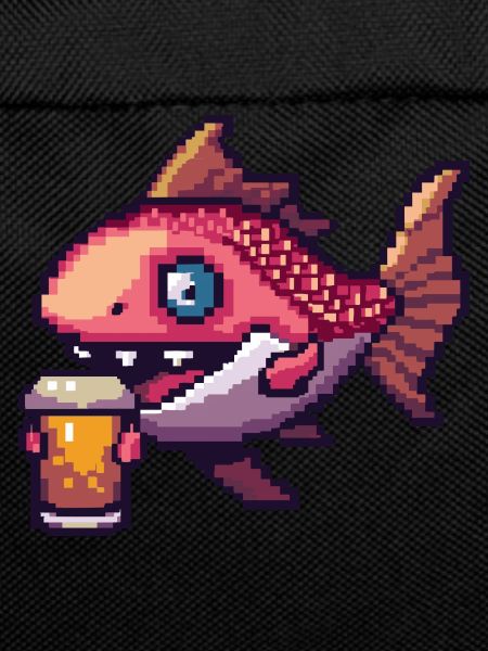 Piranha Fish Beer Pixel