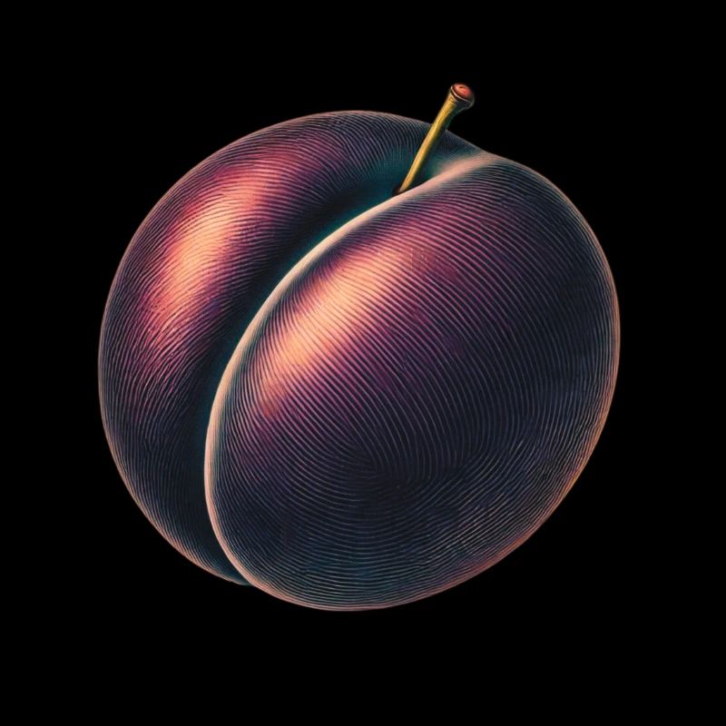 Plum Fruit Retro Look Fruit Collection