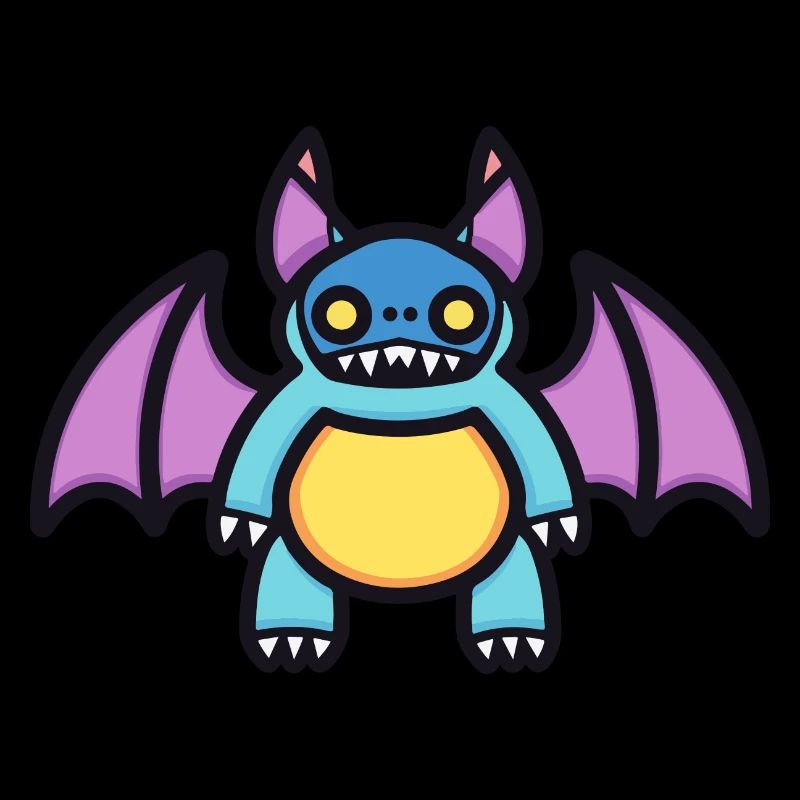 Fledermaus Halloween Comic Lustig