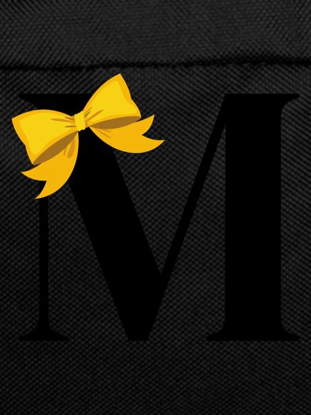 Letter m yellow bow