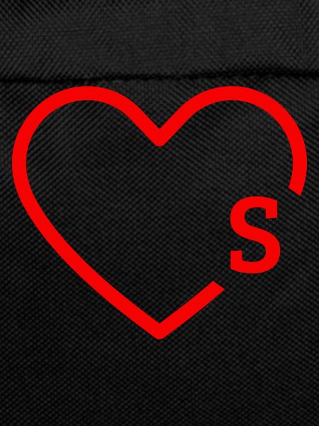 Letter S Red Heart