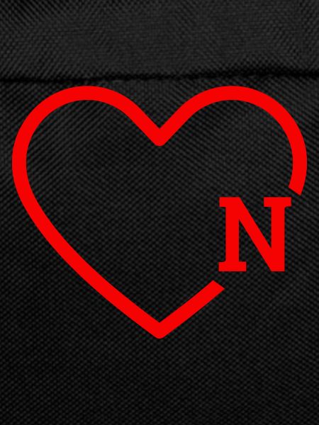 letter n red heart