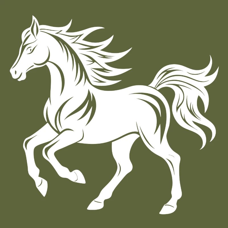 Silhouette de cheval élégante
