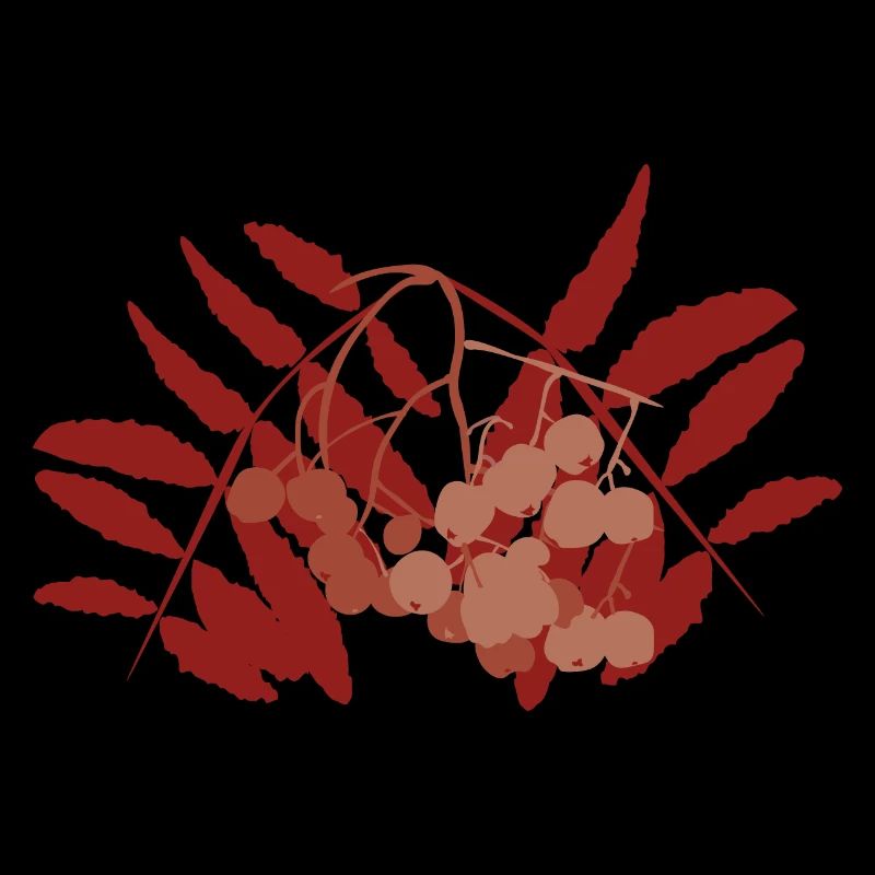 Abstract rowan berry