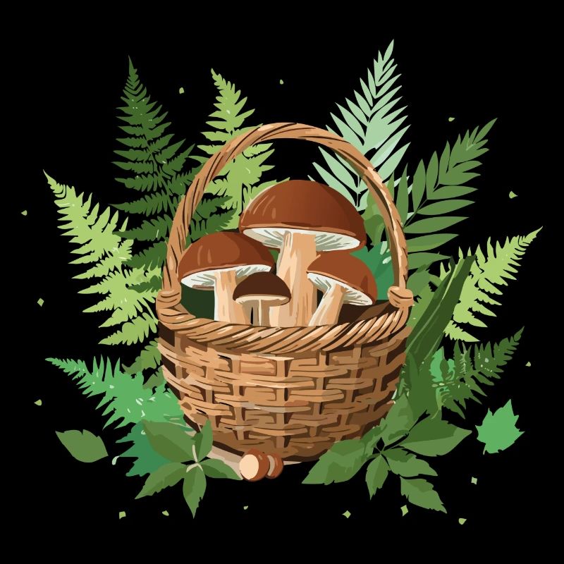 Panier de champignons avec Karl Johan