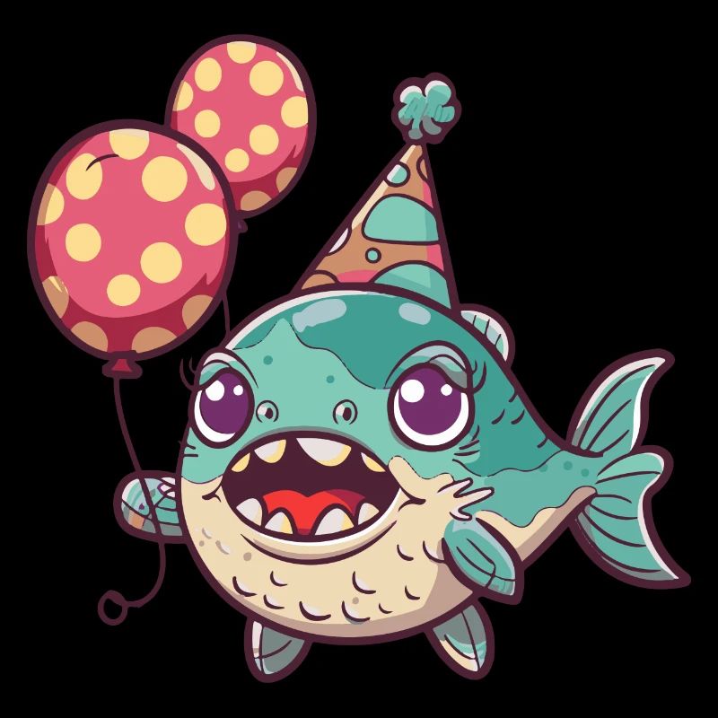 Piranha Fish Birthday Comic