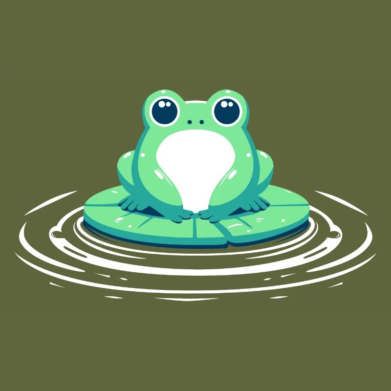 Frog on lily pad