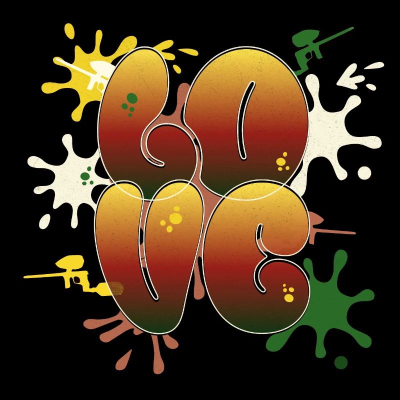 Liebe Paintball, Ballon-Graffiti mit Splatter